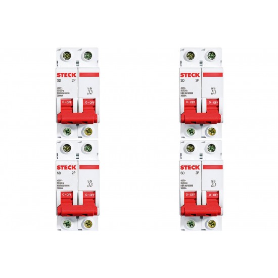 Kit C/4 - Disjuntor Steck Din Bipolar 32A Sd62 3Ka Kit C/4 - Disjuntor Steck Din Bipolar 32A Sd62 3Ka