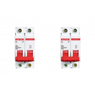 Kit C/2 - Disjuntor Steck Din Bipolar 63A Sd62 3Ka