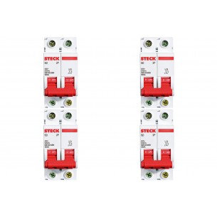 Kit C/4 - Disjuntor Steck Din Bipolar 63A Sd62 3Ka