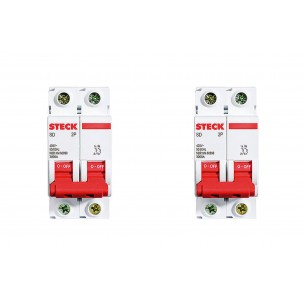 Kit C/2 - Disjuntor Steck Din Bipolar 100A Sd2 10Ka