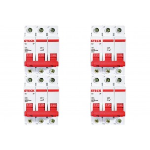 Kit C/4 - Disjuntor Steck Din Tripolar 25A Sd63 3Ka