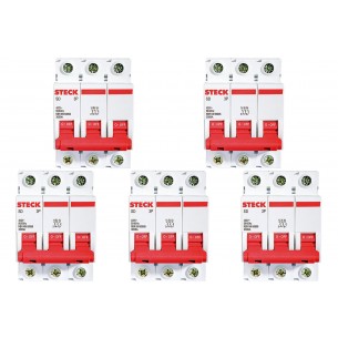 Kit C/5 - Disjuntor Steck Din Tripolar 32A Sd63 3Ka