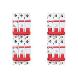 Kit C/4 - Disjuntor Steck Din Tripolar 40A Sd63 3Ka
