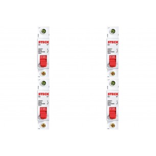 Kit C/4 - Disjuntor Steck Din Unipolar 06A Sd61 3Ka