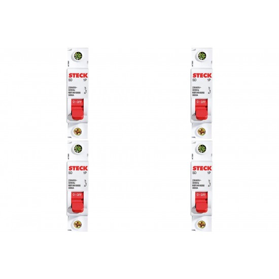 Kit C/4 - Disjuntor Steck Din Unipolar 06A Sd61 3Ka