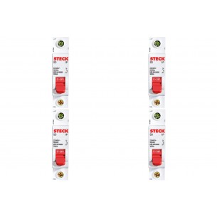 Kit C/4 - Disjuntor Steck Din Unipolar 10A Sd61 3Ka