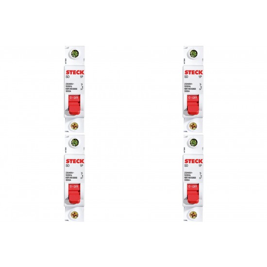 Kit C/4 - Disjuntor Steck Din Unipolar 10A Sd61 3Ka