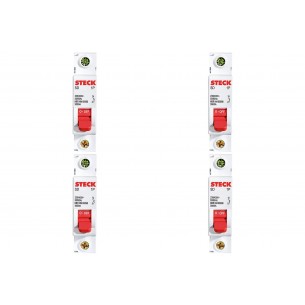 Kit C/4 - Disjuntor Steck Din Unipolar 16A Sd61 3Ka