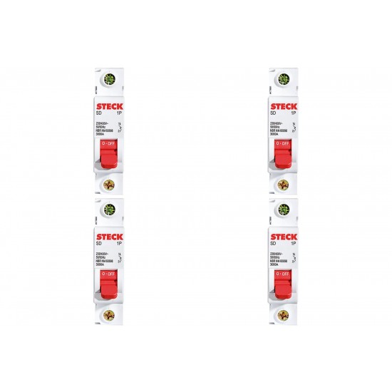 Kit C/4 - Disjuntor Steck Din Unipolar 16A Sd61 3Ka