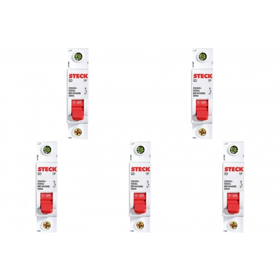 Kit C/5 - Disjuntor Steck Din Unipolar 16A Sd61 3Ka