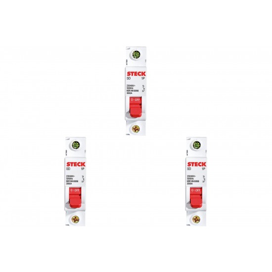 Kit C/3 - Disjuntor Steck Din Unipolar 20A Sd61 3Ka