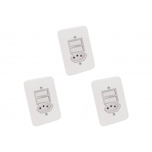 Kit C/3 - Conjunto Radial Pollar 1901119 2Ss 1Tomada 10A