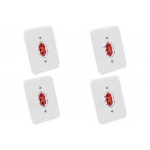 Kit C/4 - Conjunto Radial Pollar 1901376 1Tomada 20A Verm...