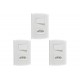 Kit C/3 - Conjunto Peesa Alfa 1543A 1 Interruptor Sim.Tomada  ..