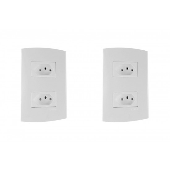 Kit C/2 - Conjunto Peesa Alfa 1544 2Tom 10A Branco Kit C/2 - Conjunto Peesa Alfa 1544 2Tom 10A Branco