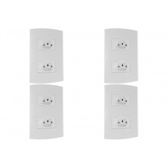 Kit C/4 - Conjunto Peesa Alfa 1544 2Tom 10A Branco