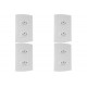 Kit C/4 - Conjunto Peesa Alfa 1544 2Tom 10A Branco