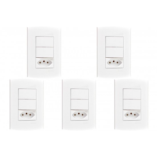 Kit C/5 - Conjunto Peesa Alfa 1548B 2 interruptores Par.T... Kit C/5 - Conjunto Peesa Alfa 1548B 2 interruptores Par.T...