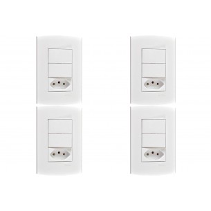 Kit C/4 - Conjunto Peesa Alfa 1548C 1S.1P.Tom 10A Branco
