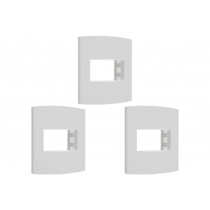 Kit C/3 - Sistema X Peesa Alfa Espelho Placa 4X2 1Ret.P3202