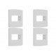 Kit C/4 - Sistema X Peesa Alfa Espelho Placa 4X2 1Ret.P3202 Kit C/4 - Sistema X Peesa Alfa Espelho Placa 4X2 1Ret.P3202