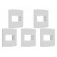Kit C/5 - Sistema X Peesa Alfa Espelho Placa 4X2 1Ret.P3202 Kit C/5 - Sistema X Peesa Alfa Espelho Placa 4X2 1Ret.P3202