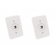 Kit C/2 - Conjunto Radial Pollar 1402025 1Tomada Fone Rj45