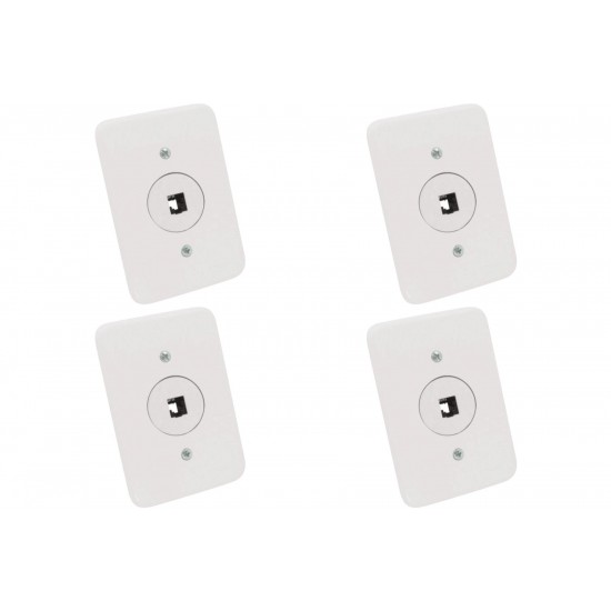 Kit C/4 - Conjunto Radial Pollar 1402025 1Tomada Fone Rj45