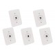Kit C/5 - Conjunto Radial Pollar 1402025 1Tomada Fone Rj45