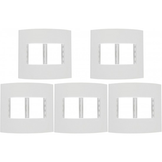 Kit C/5 - Espelho Placa Peesa Alfa P1555 4X4 4Modulo Branco Kit C/5 - Espelho Placa Peesa Alfa P1555 4X4 4Modulo Branco