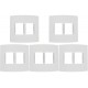 Kit C/5 - Espelho Placa Peesa Alfa P1555 4X4 4Modulo Branco Kit C/5 - Espelho Placa Peesa Alfa P1555 4X4 4Modulo Branco