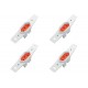Kit C/4 - Conjunto Radial Pollar 1901377 1Tomada 20A Vermelho S/P