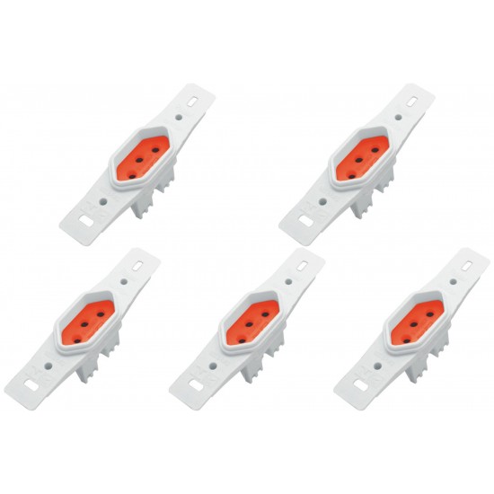Kit C/5 - Conjunto Radial Pollar 1901377 1Tomada 20A Vermelho S/P Kit C/5 - Conjunto Radial Pollar 1901377 1Tomada 20A Vermelho S/P