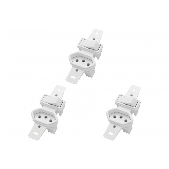Kit C/3 - Conjunto Radial Pollar 1901137 1S 1Tomada 10A S/P