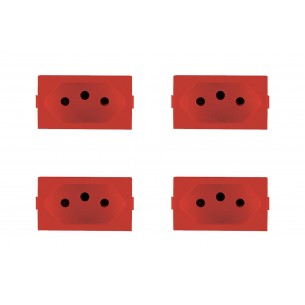 Kit C/4 - Modulo Peesa Alfa 1445V Tomada 20A Vermelho