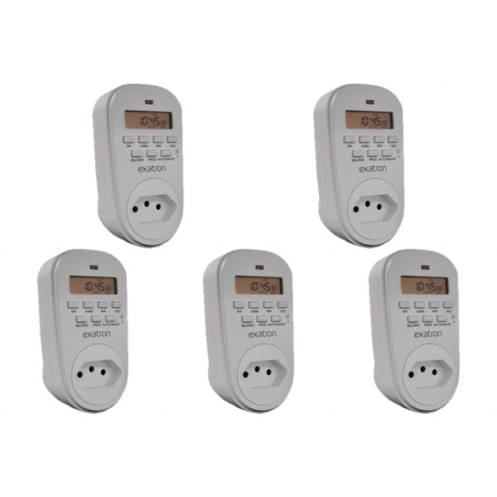 Kit C/5 - Timer Tempor.Exatron Digital Bivolt Kit C/5 - Timer Tempor.Exatron Digital Bivolt