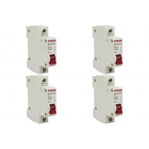 Kit C/4 - Disjuntor Steck Din Unipolar 70A Sd61 C4,5Ka