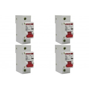 Kit C/4 - Disjuntor Steck Din Unipolar 100A Sd61 C10Ka