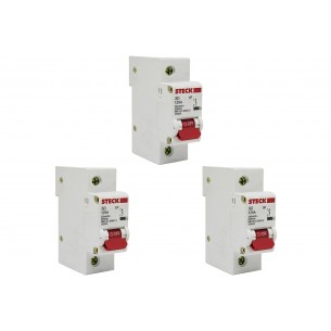 Kit C/3 - Disjuntor Steck Din Unipolar 125A Sd61 C10Ka