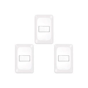 Kit C/3 - Conjunto Pial Pop 1 Simples 10A Lgx010 Branco