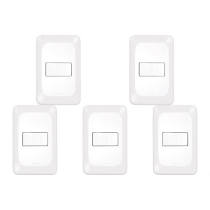 Kit C/5 - Conjunto Pial Pop 1 Simples 10A Lgx010 Branco