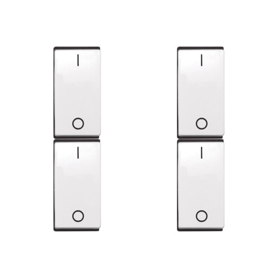 Kit C/4 - Modulo Pial Pop 1 Bipolar 10A Lg010B Branco
