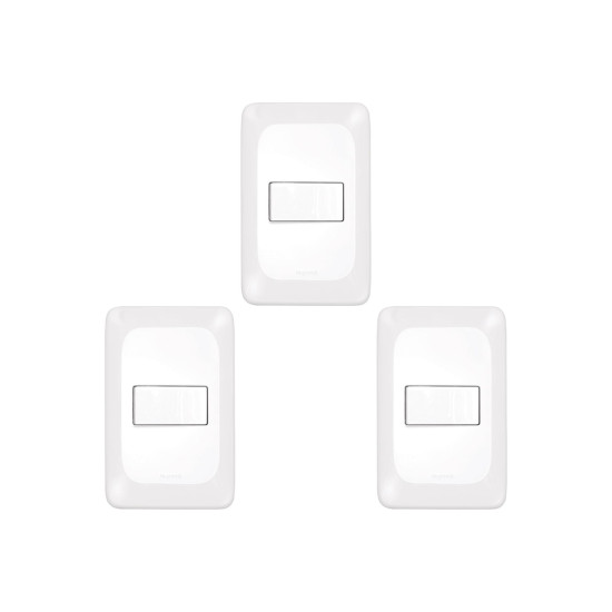 Kit C/3 - Conjunto Pial Pop 1Paralelo 10A Lgx020 Branco