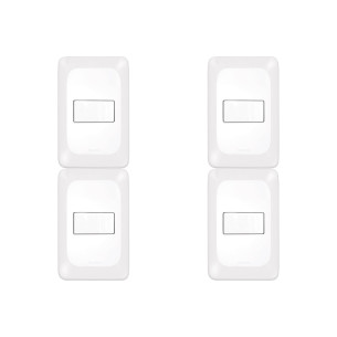 Kit C/4 - Conjunto Pial Pop 1Paralelo 10A Lgx020 Branco