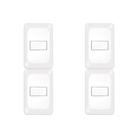 Kit C/4 - Conjunto Pial Pop 1Paralelo 10A Lgx020 Branco