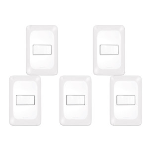 Kit C/5 - Conjunto Pial Pop 1Paralelo 10A Lgx020 Branco