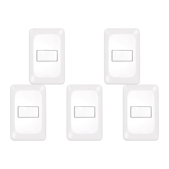 Kit C/5 - Conjunto Pial Pop 1Paralelo 10A Lgx020 Branco