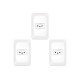 Kit C/3 - Conjunto Pial Pop 1Tomada 10A Lgx030 Branco