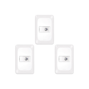 Kit C/3 - Conjunto Pial Pop Conector P/Ant.Tv Lgx060 Branco