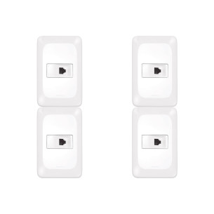 Kit C/4 - Conjunto Pial Pop 1Rj11 Lgx090 Branco